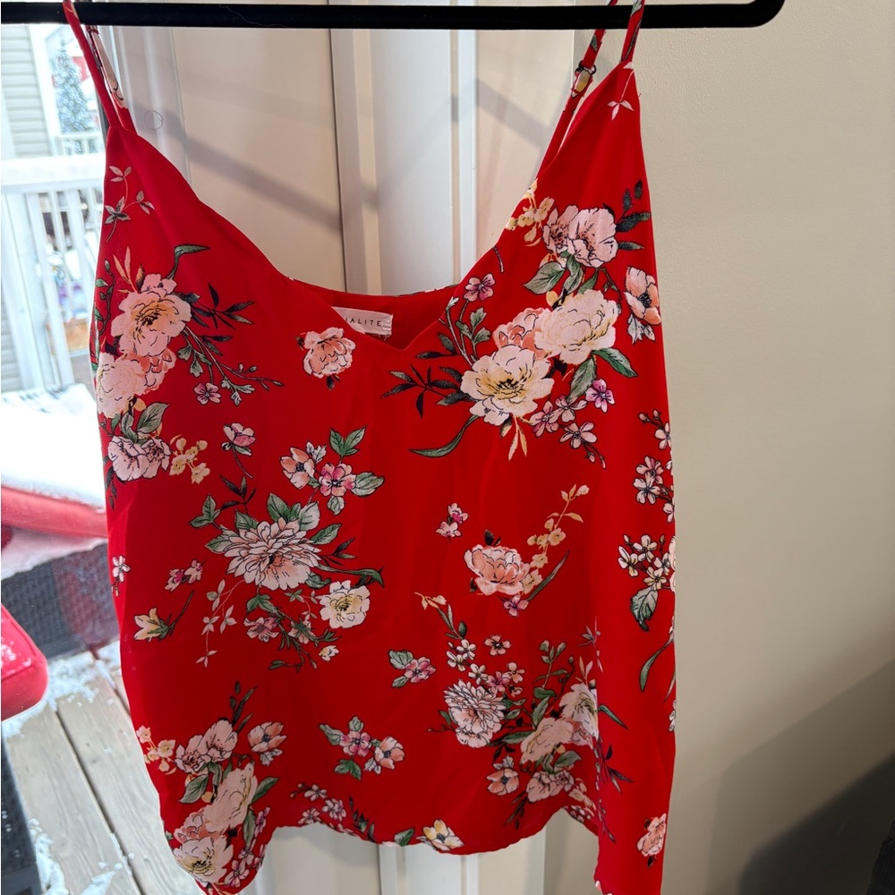 Socialite Red Floral Camisole